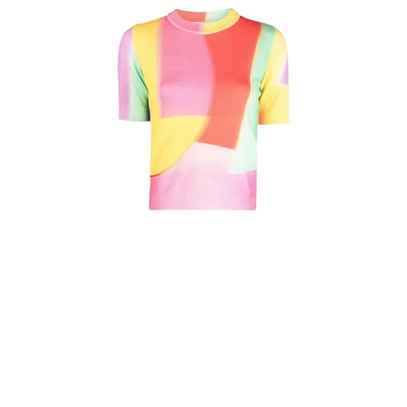 Moschino Project Print Merino Wool Top